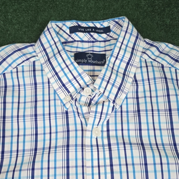 Simply Southern | Live Like a Local Cotton Blend Button Down Plaid Shirt - Picture 5 of 16